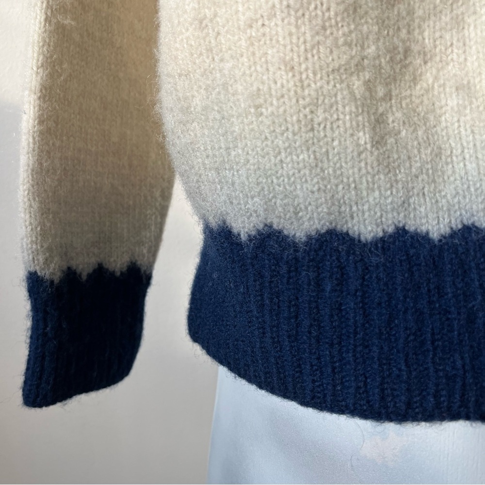 Vintage wool Icelandic women’s small Patterned Knit Sweater apres ski - Picture 9 of 11